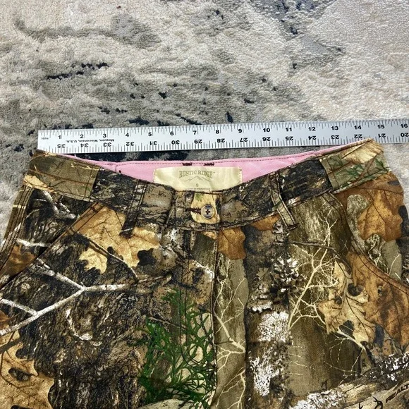 Vintage Rustic Ridge Hunting Pants Sz S Brown Realtree Camo Camping Outdoor - Picture 6 of 10